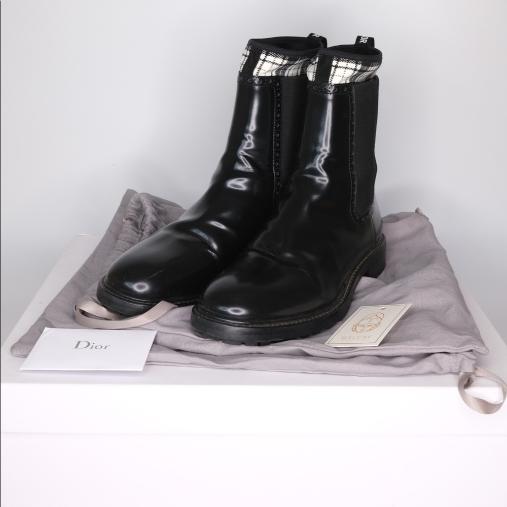 Dior Black Patent Boots